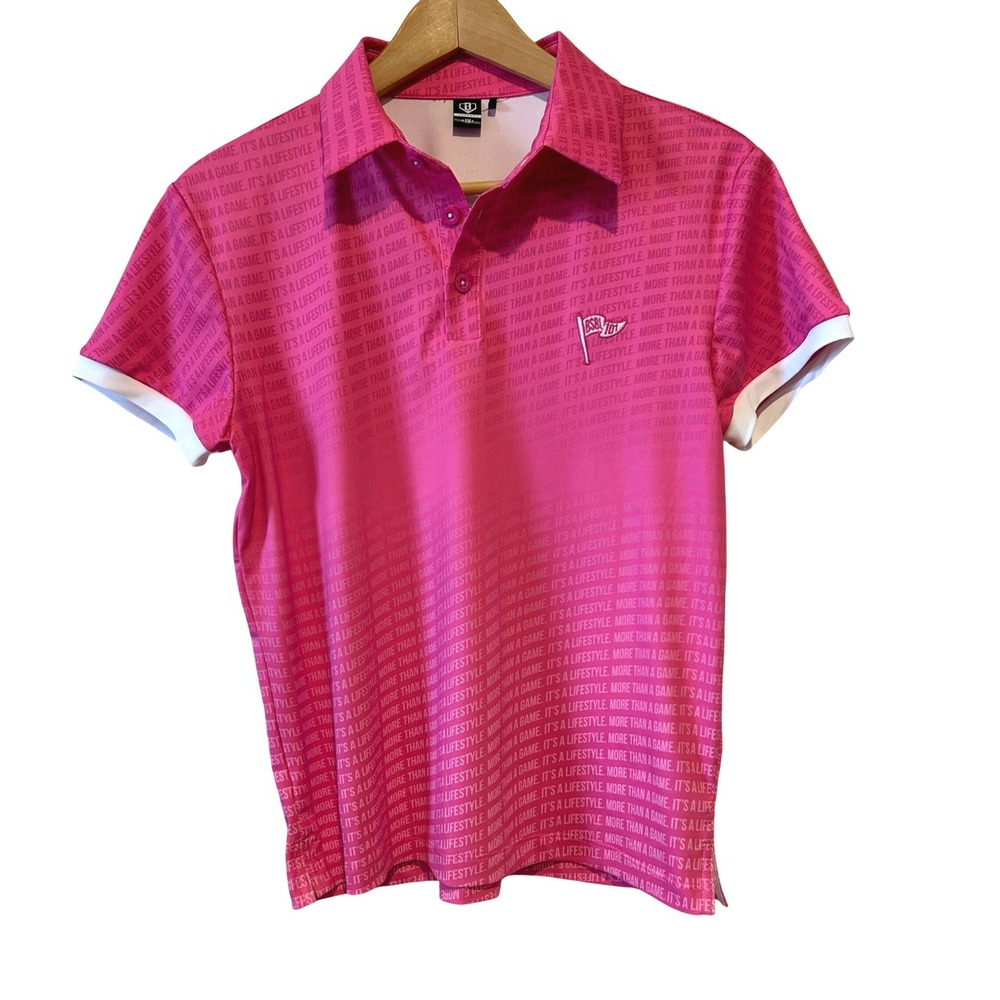 Baseball Lifestyle 101 Polo Shirt YM Pink More Than A Game Lifestyle Graphic
